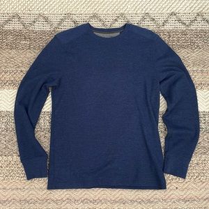Banana Republic Long Sleeve Waffle Knit Sweater Shirt Navy Blue Very Comfy
